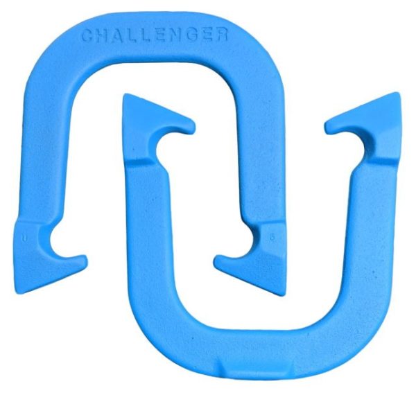 challenger horseshoes blue pair