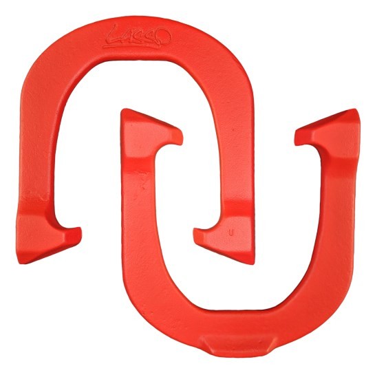Lasso light weight horseshoes red pair