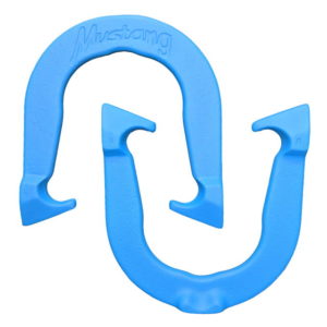 mustang horseshoes blue pair