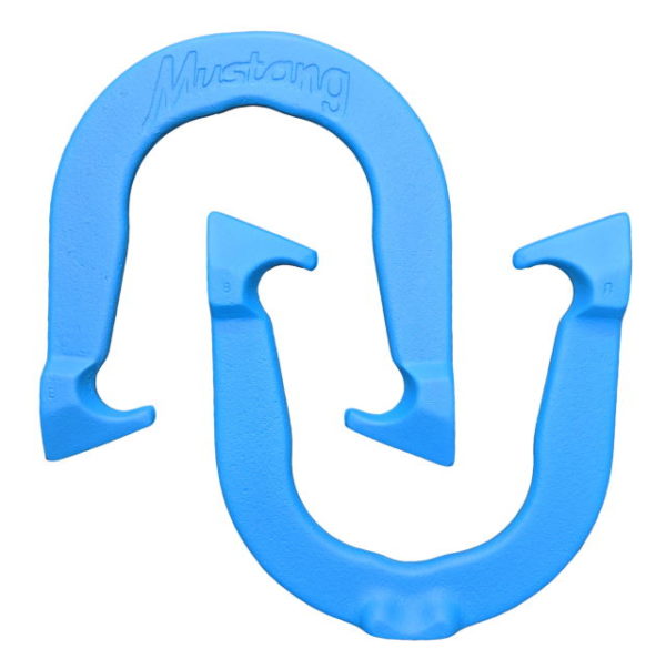 mustang horseshoes blue pair