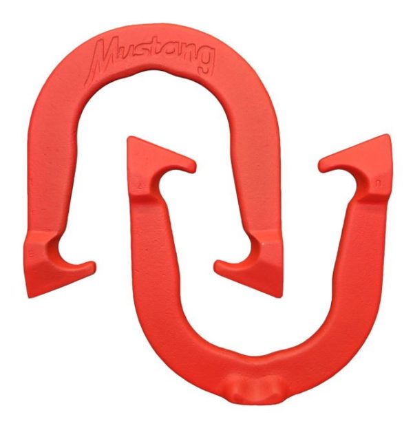 Mustang horseshoes red pair
